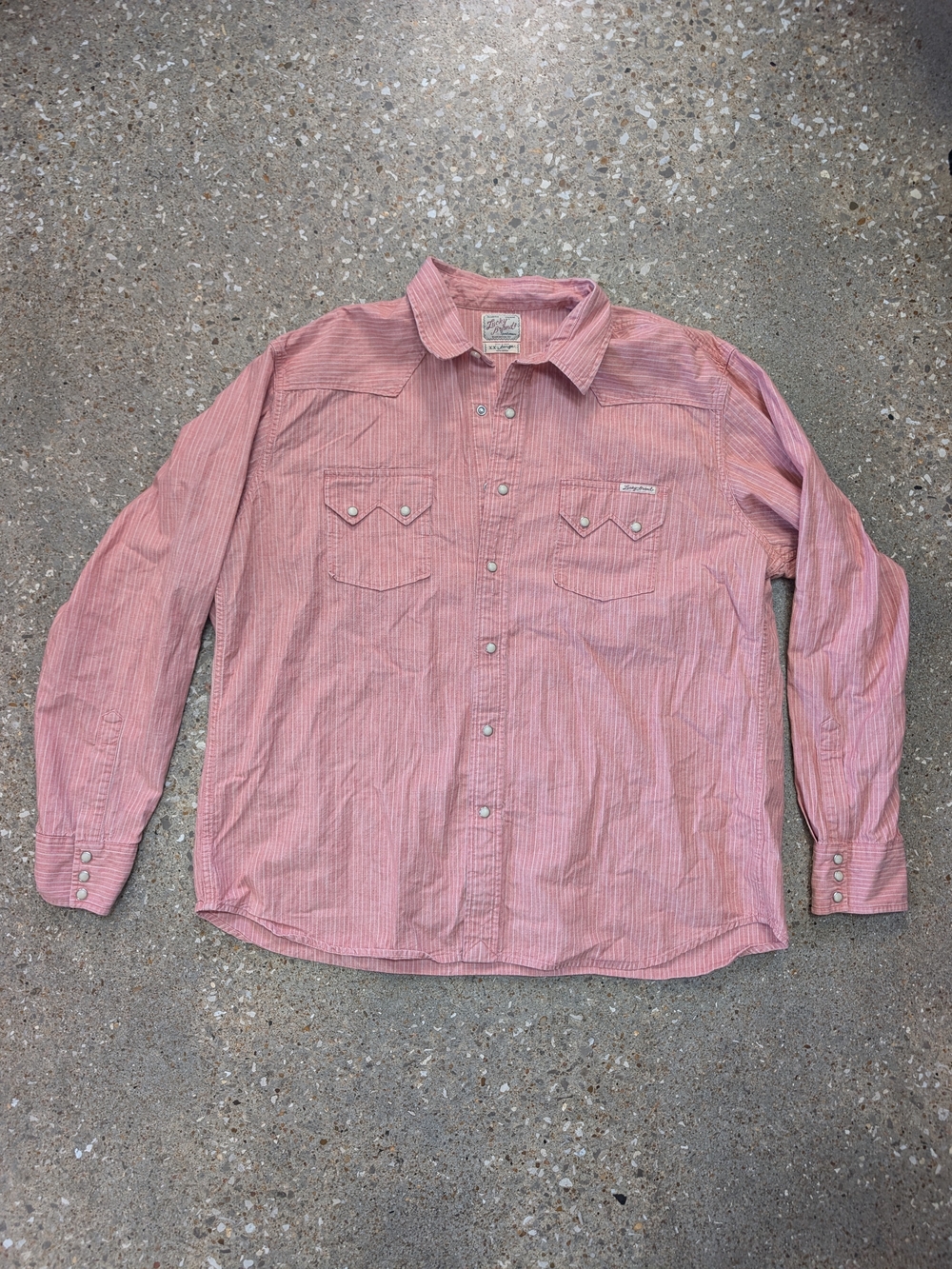 Lucky Brand Men's Striped Light Pink Button-Down Shirt